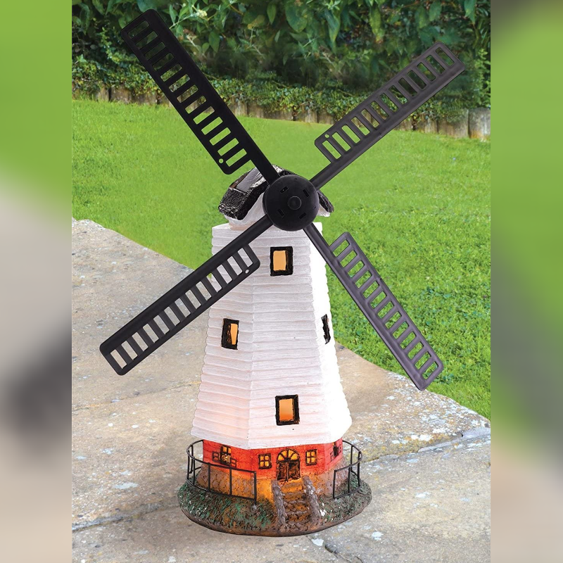 Solar Powered Light up Traditional Windmill
