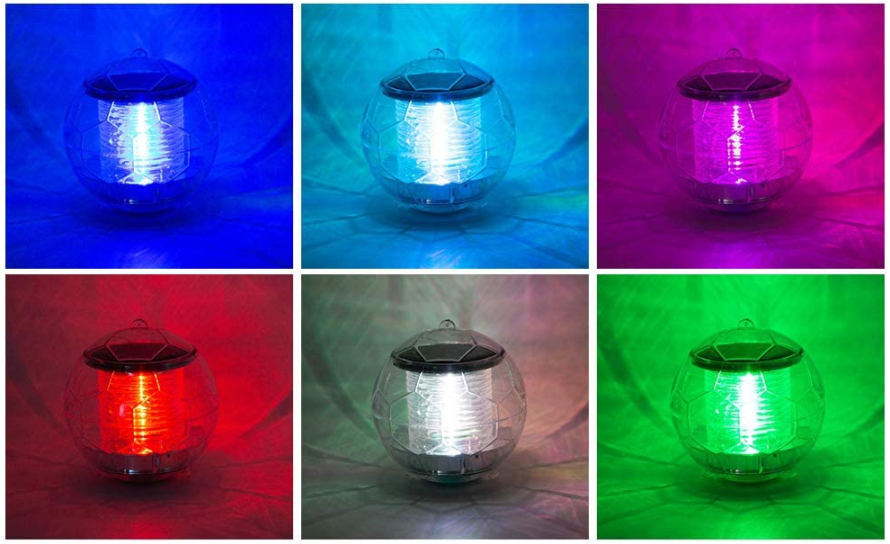 Floating Solar Powered Lights in a sphere shape