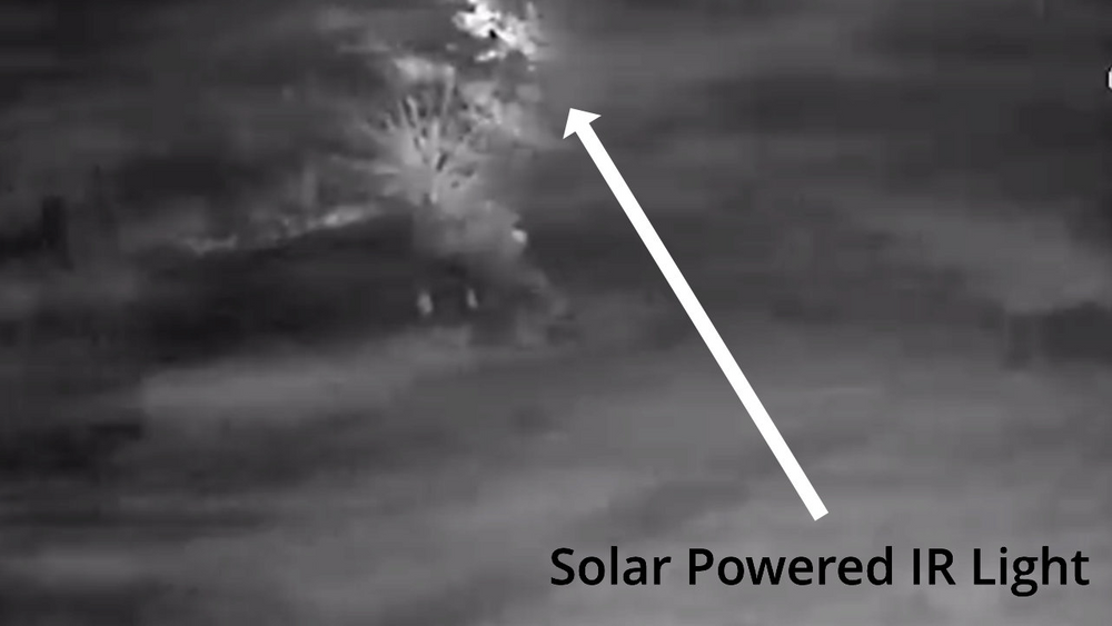 B&W Image of a Solar Powered IR Light