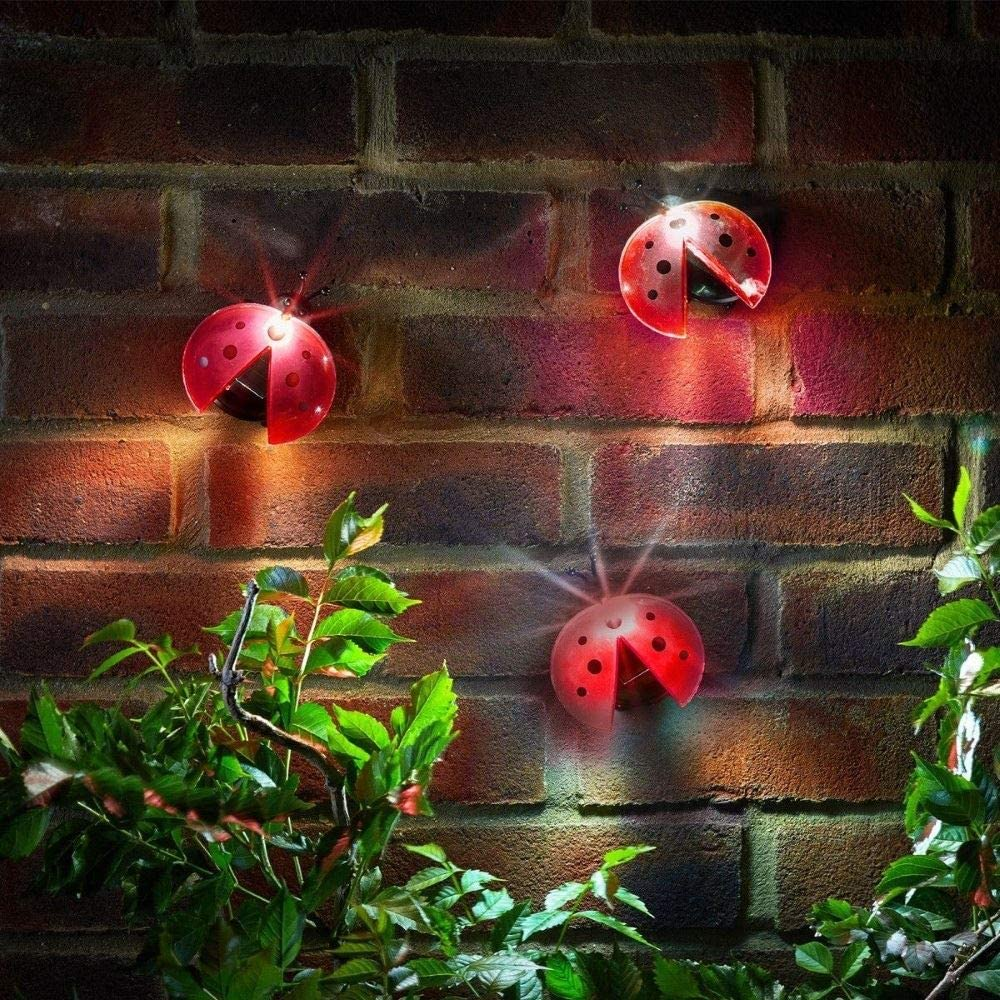 Ladybird / Ladybug Solar Garden LED Wall Lights