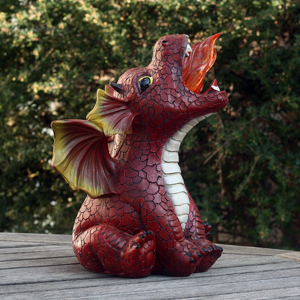Red Dragon Solar Powered Garden Light