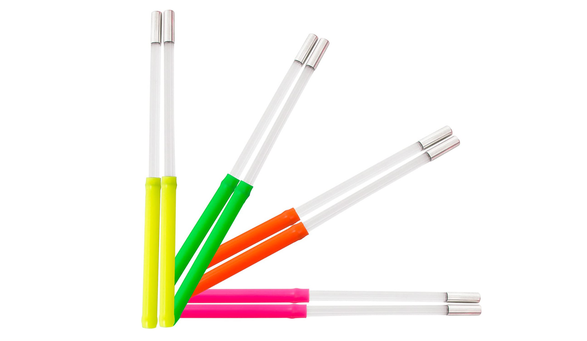 Photo of the Mr Babache Coloured Silicone Diabolo Handsticks