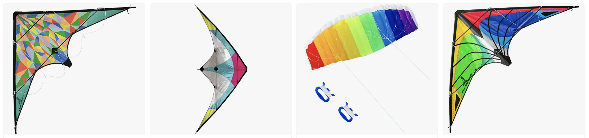 4 different dual line stunt kites