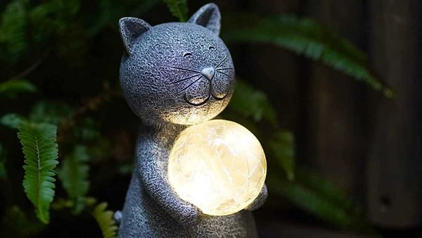 My Favourite Solar Powered Cat Garden Lights