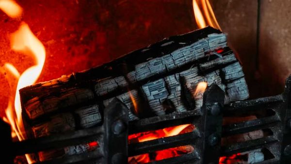 zoomed in photo of a log burning on a log burner